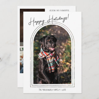Modern Minimalist Christmas | 5 Photo Arch Frame Holiday Card