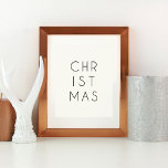 Modern Minimalist Christmas Art Print or Xmas<br><div class="desc">Deck your walls with this Modern Minimalist Christmas Art Print or Xmas Poster for framing.</div>