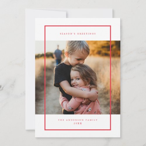 Modern Minimalist Christmas Holiday Photo Card