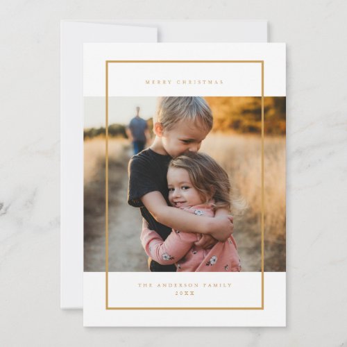 Modern Minimalist Christmas Holiday Photo Card