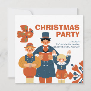 Modern Minimalist Christmas Party Invitation