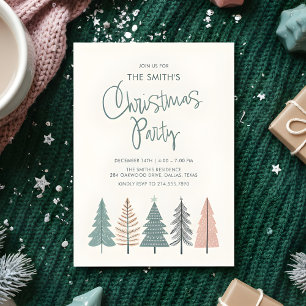 Modern Minimalist Christmas Party Invitation