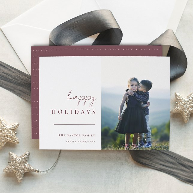 Modern Minimalist Christmas Photo Holiday Card (Creator Uploaded)