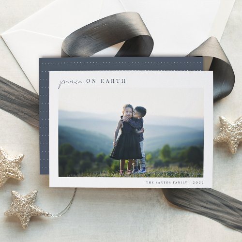 Modern Minimalist Christmas Photo Holiday Card