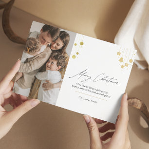 Modern Minimalist Christmas Photo Holiday Card