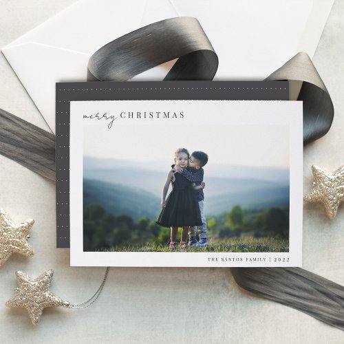 Modern Minimalist Christmas Photo Holiday Card