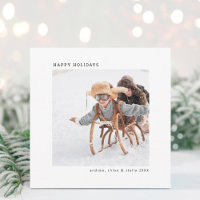 Modern Minimalist Christmas Photo Square