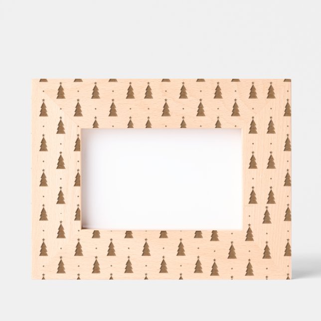 Modern Minimalist Christmas Tree Engraved Frames (Front)