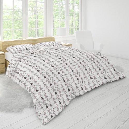 Modern Minimalist Christmas Tree Pattern  Duvet Cover