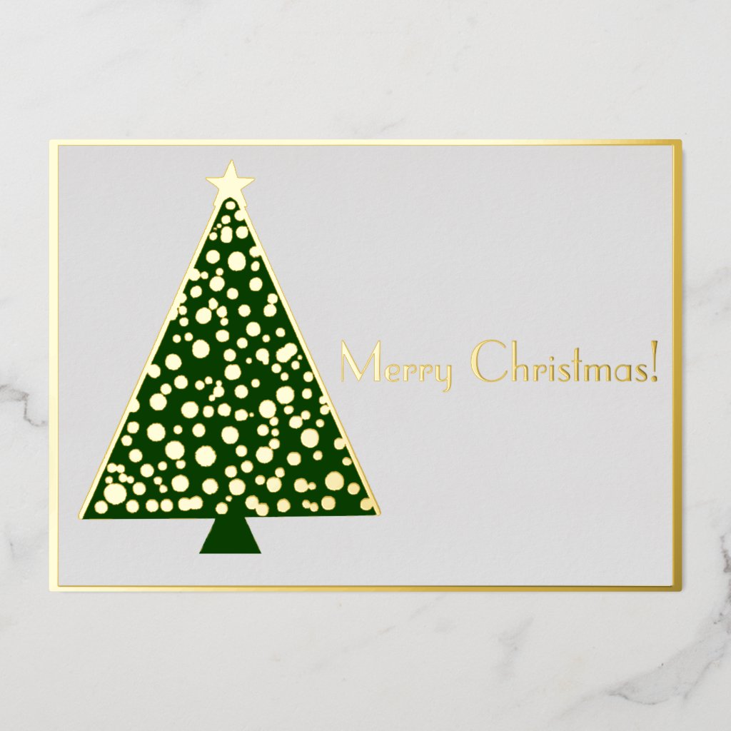 Modern minimalist Christmas tree White Green Gold