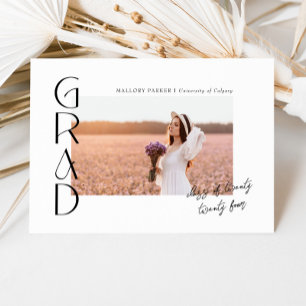 Modern Minimalist Class of 2024 6 Photo Graduation Invitation