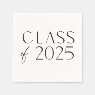 Modern Minimalist Class of 2025 Napkins