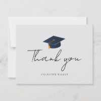 Modern Minimalist Class of 2026 Grad Hat Card