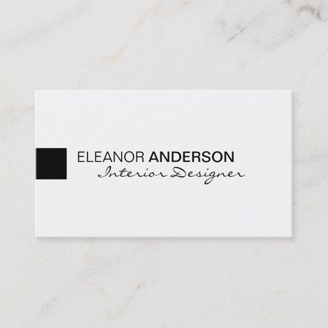 Modern Minimalist Classic Elegant Professional Business Card (Front)