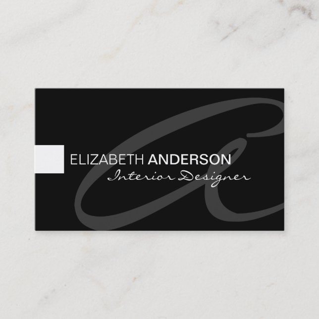 Modern Minimalist Classic Elegant Professional Business Card (Front)
