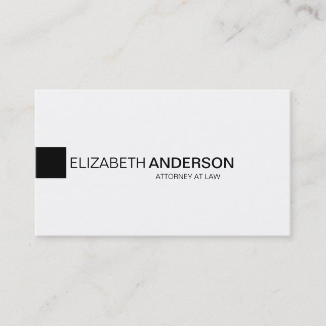 Modern Minimalist Classic Elegant Professional Business Card (Front)