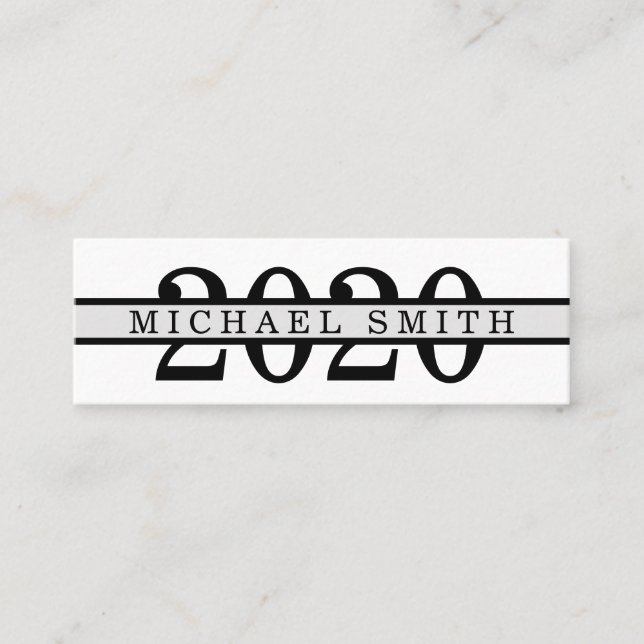 Modern Minimalist Classic Insert Card Graduation (Front)