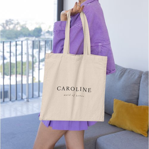 Modern Minimalist Classy Maid Of Honor  Tote Bag