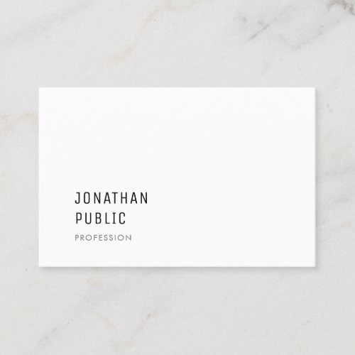 Modern Minimalist Classy Professional Template Business Card