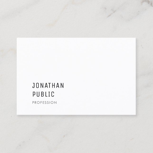 Modern Minimalist Classy Professional Template Business Card (Front)