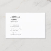 Modern Minimalist Classy Professional Template Business Card (Back)