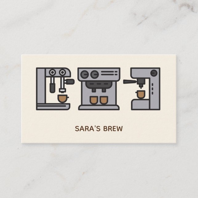 modern minimalist coffeeshop cafe business card (Front)
