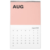 Modern Minimalist Color Calendar