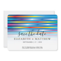 Modern Minimalist Colorful Gradient Design Save The Date