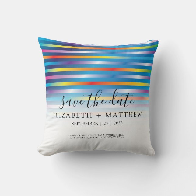 Modern Minimalist Colorful Gradient Design Throw Pillow (Front)