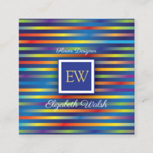 Modern Minimalist Colorful Gradient New Design Square Business Card