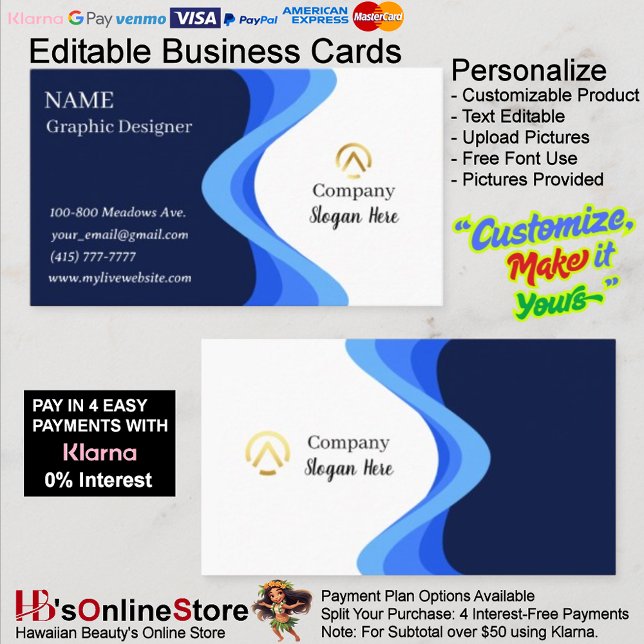 Modern Minimalist Company Blue White Business Card (Modern Minimalist Company Blue White Business Card.)