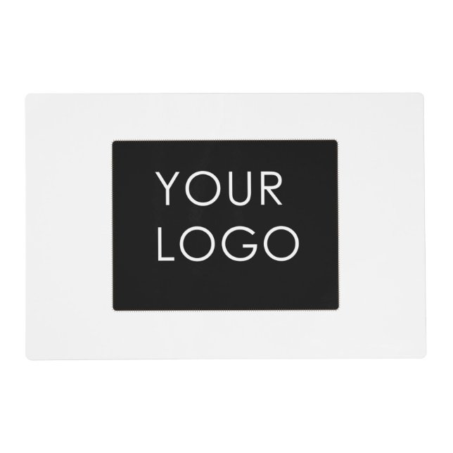Modern Minimalist Company Business Logo White Placemat (Front)