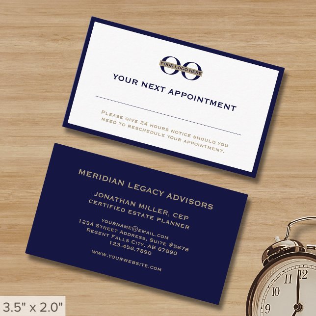 Modern Minimalist Company Logo Appointment Card (Creator Uploaded)