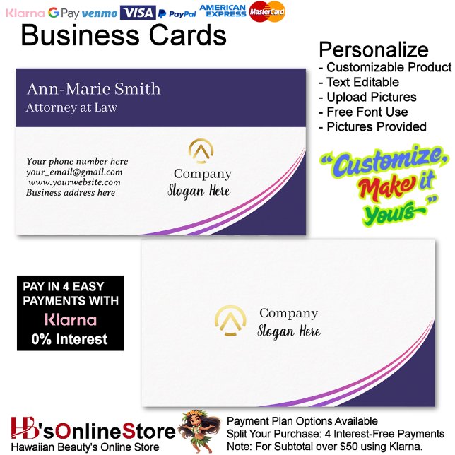 Modern Minimalist Company Pink Purple Navy Logo  Business Card (Modern Minimalist Company Pink Purple Navy Logo Business Card.)