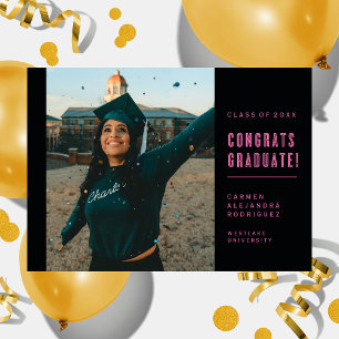 MODERN MINIMALIST CONGRATS GRADUATE INVITATION