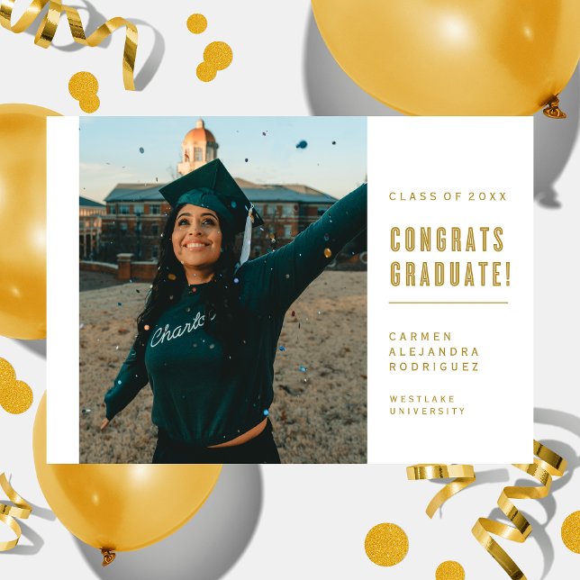 MODERN MINIMALIST CONGRATS GRADUATE INVITATION (Creator Uploaded)