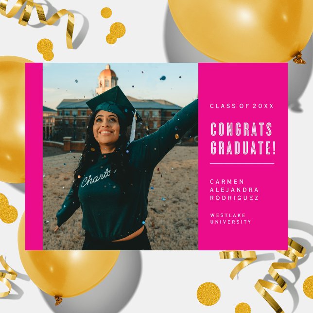 MODERN MINIMALIST CONGRATS GRADUATE INVITATION (Creator Uploaded)