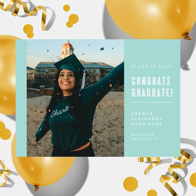 MODERN MINIMALIST CONGRATS GRADUATE INVITATION (Creator Uploaded)