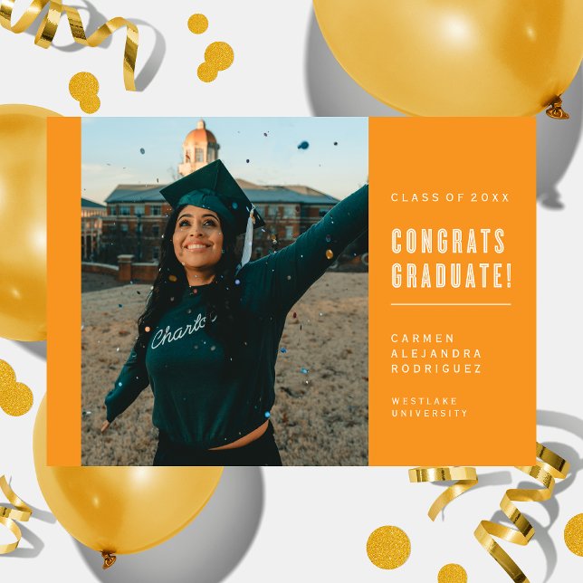 MODERN MINIMALIST CONGRATS GRADUATE INVITATION (Creator Uploaded)