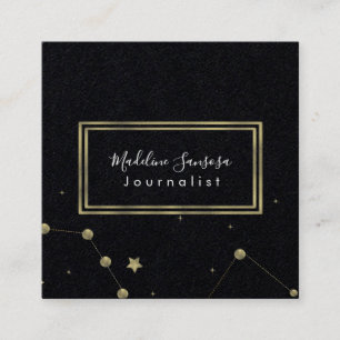 Modern Minimalist Constellation Gold Square Business Card