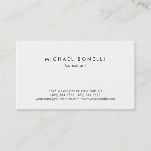 Modern Minimalist Consultant Business Card