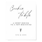 Modern Minimalist Cookie Table Wedding Sign