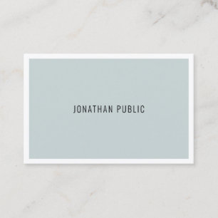 Modern Minimalist Cool Blue Green Sleek Template Business Card