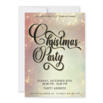 Modern minimalist corporate Christmas party blush Invitation