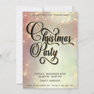 Modern minimalist corporate Christmas party blush Invitation