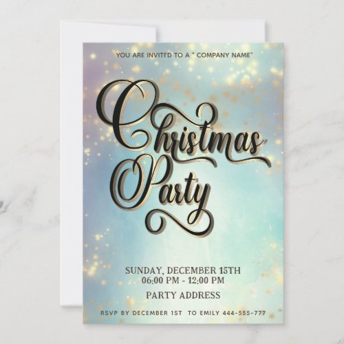 Modern minimalist corporate Christmas party  Invitation