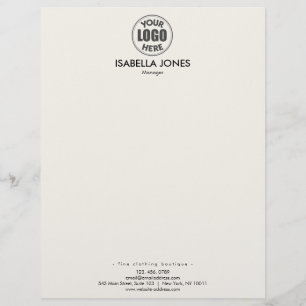 Modern Minimalist Corporate Professional Busines Letterhead