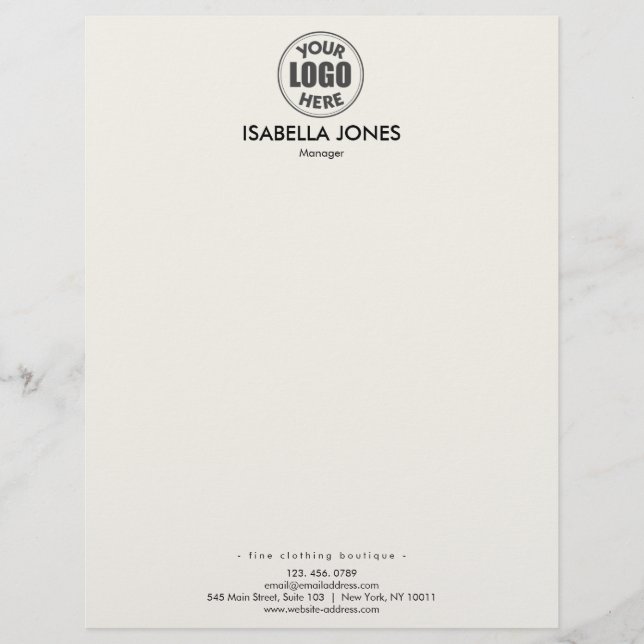 Modern Minimalist Corporate | Professional Busines Letterhead (Front)