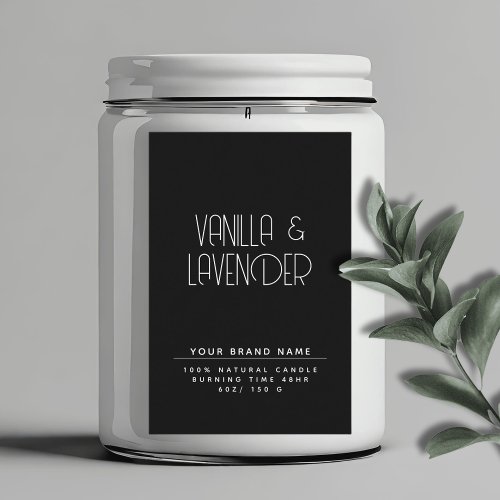 Modern minimalist cosmetics candle packaging food label