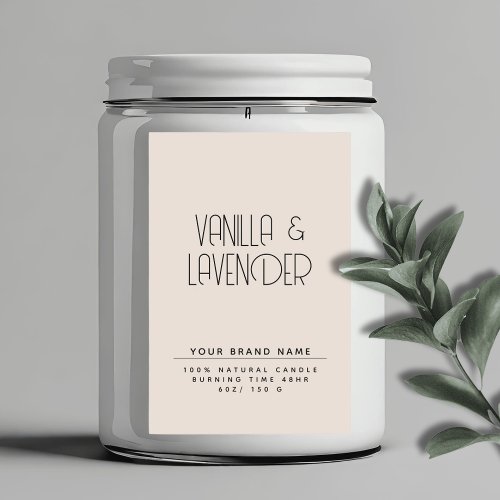Modern minimalist cosmetics candle packaging food label